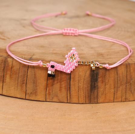 beau bracelet flamant rose pour offrir