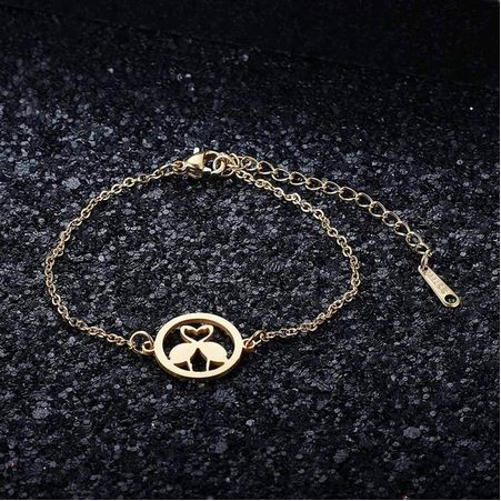 bracelet flamant rose couleur or pas cher