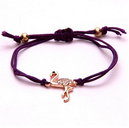 bracelet flamant rose elegant ado