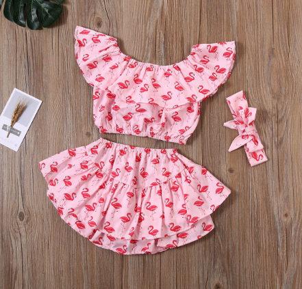 bikini bebe flamant rose