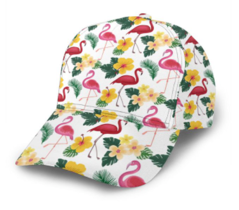 casquette flamant rose exotique