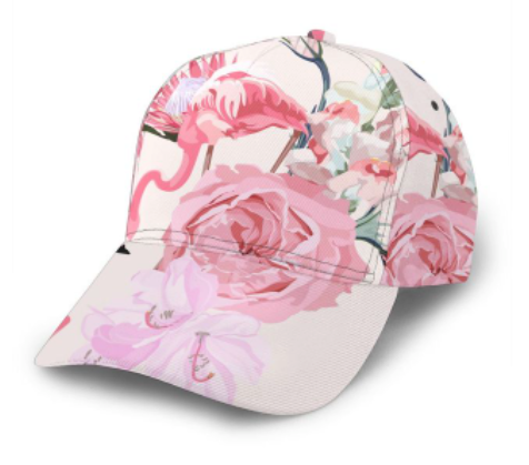 casquette flamant rose pastel