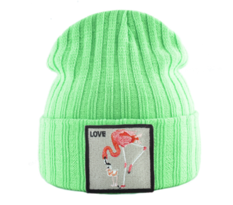 bonnet flamant rose enfant