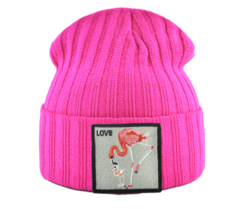 bonnet flamant rose ado