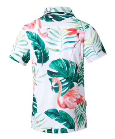 chemise flamant rose blanc