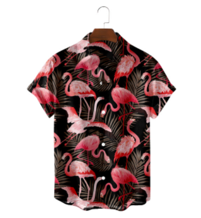 chemise homme original flamant rose
