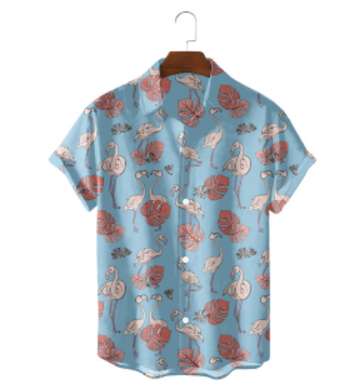 chemise flamant rose fluide