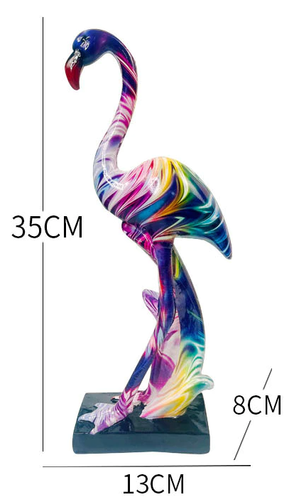belle statue flamant rose art deco