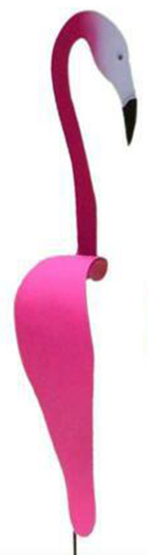 Statue Flamant Rose Rotative