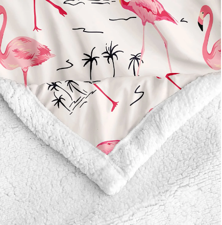 doux plaid flamant rose