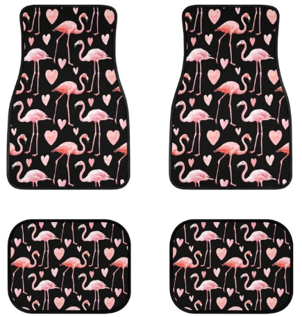 tapis de sol de voiture avec flamant rose