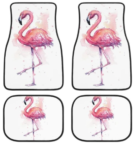 lot de beaux tapis flamant rose pour voiture
