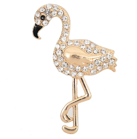 diffuseur de parfum flamant rose dore