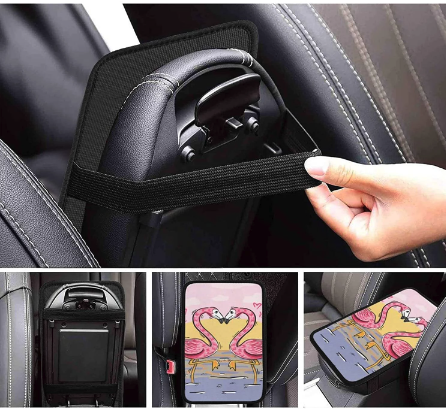 recouvre accoudoir voiture universel avec flamant rose