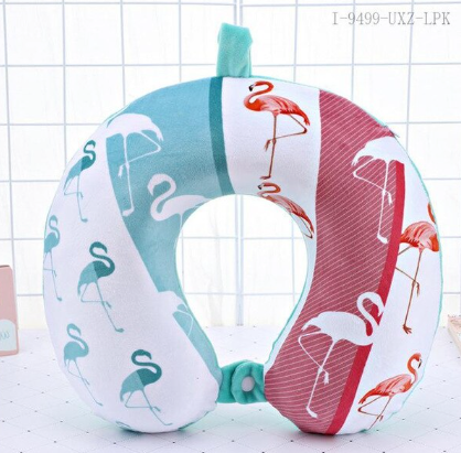coussin tour de cou pour nuque flamant rose