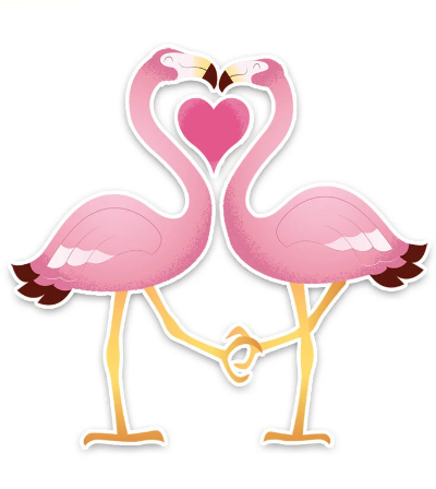 decalcomanie autocollant voiture flamant rose