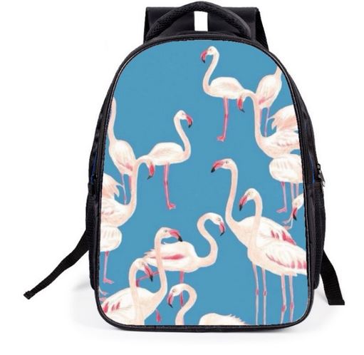 sac a dos flamant rose bleu