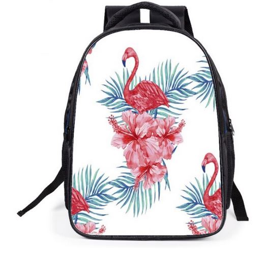 sac d'ecole a dos flamant rose pour fille
