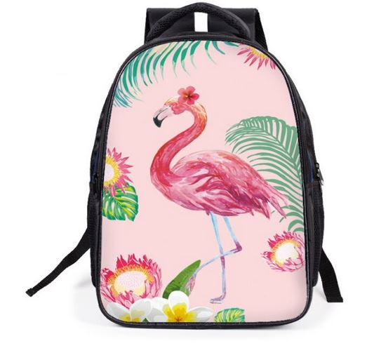 cartable flamant rose decor ete floride tropique