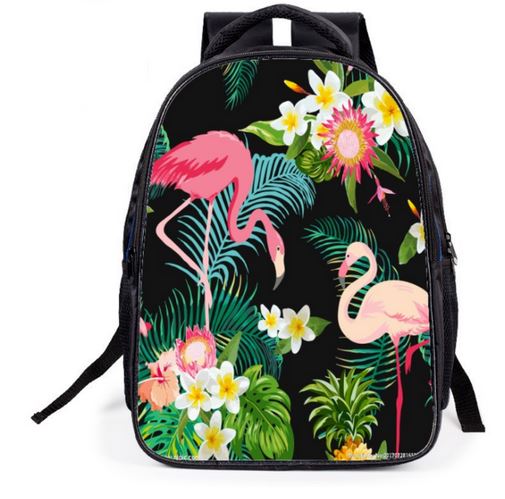 sac a dos flamant rose decor jungle caraibes