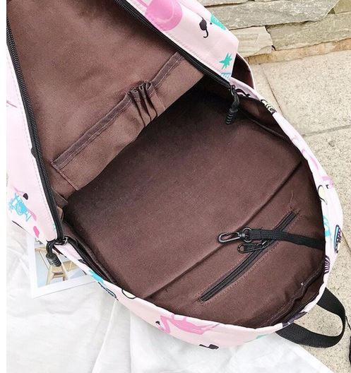 grand sac a dos flamant rose