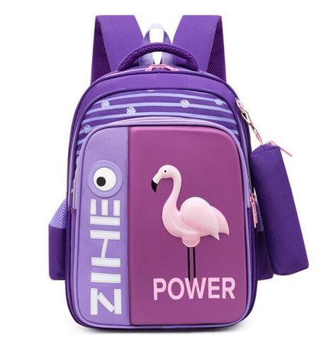 cartable original flamant rose violet parme lilas lavande