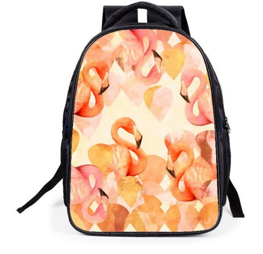 sac a dos flamant rose pastel doux solide pas cher
