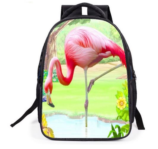 sac a dos flamant rose realiste