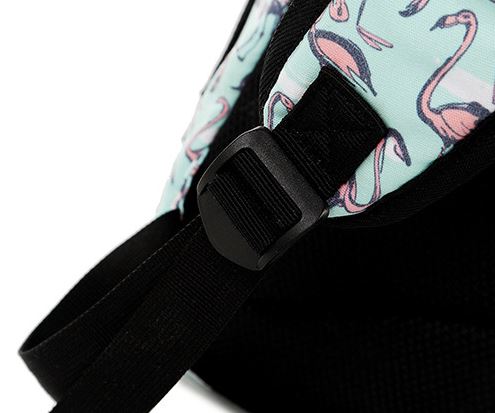 sac a dos flamant rose reglable