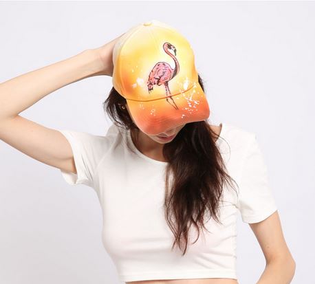 casquette unique flamant rose pour femme