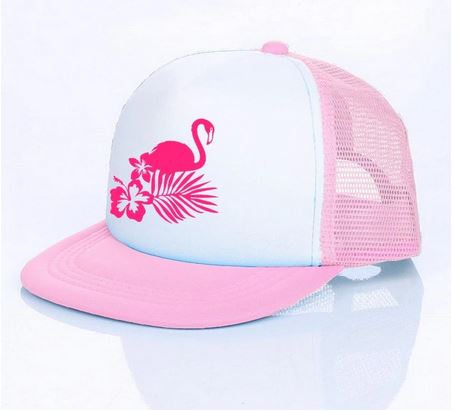 casquette flamant rose pastel taille unique