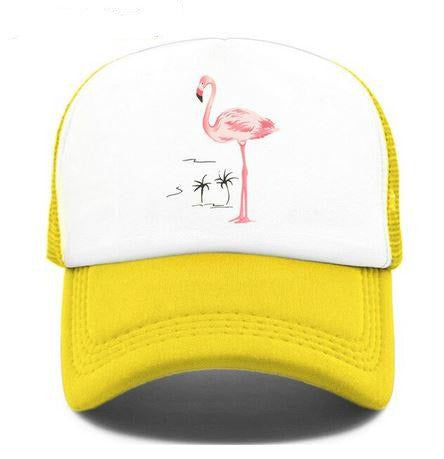 casquette originale jaune flamant rose