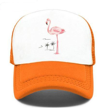 casquette orange flamant rose unisexe