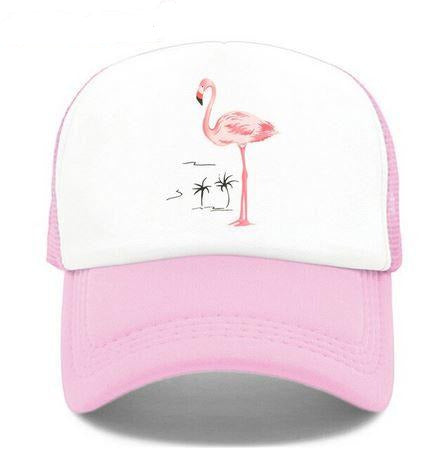casquette flamant rose pastel