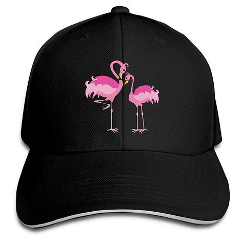 casquette skater rigide look branche flamant rose