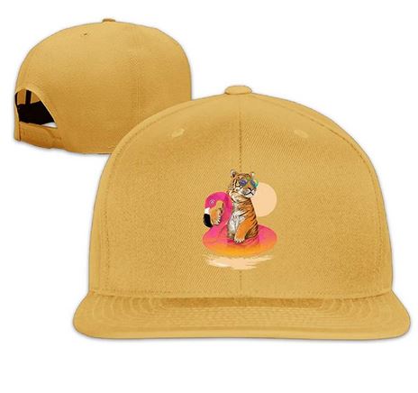 casquette camel brun flamant rose skater
