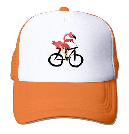 casquette orange humour flamant rose adulte
