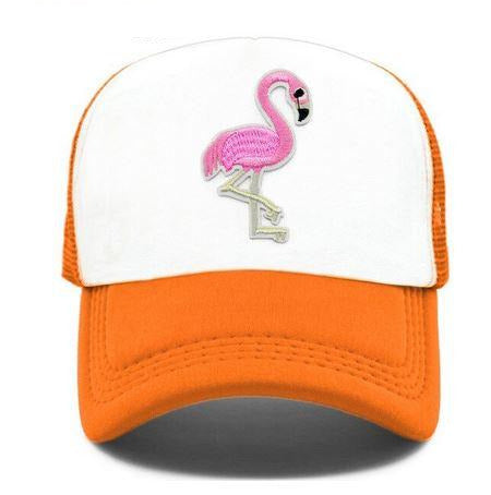 casquette tendance orange flamant rose mixte