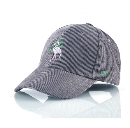 casquette flamant rose en velours classe