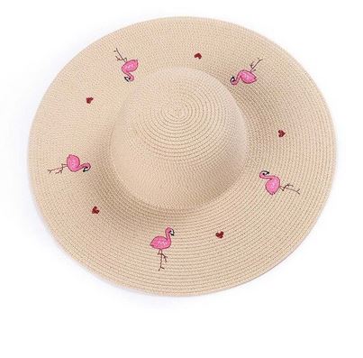 chapeau pour femme soleil avec flamant rose