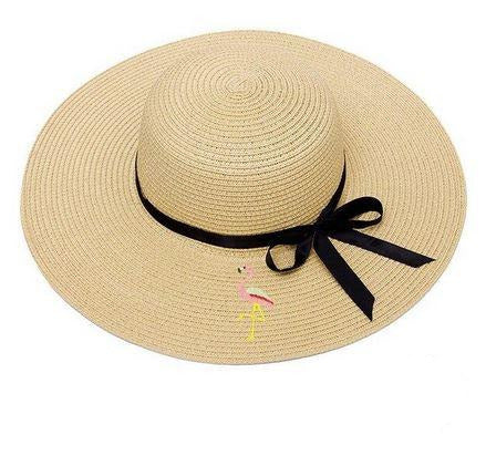 chapeau paille femme flamant rose classe