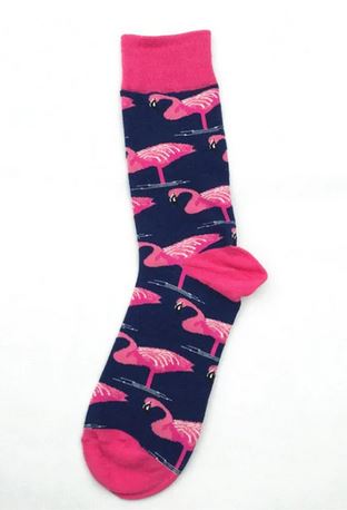 chaussettes flamant rose ado