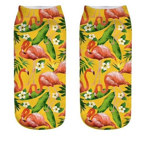 chaussettes flamant rose couleur