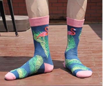 chaussettes avec motif flamant rose