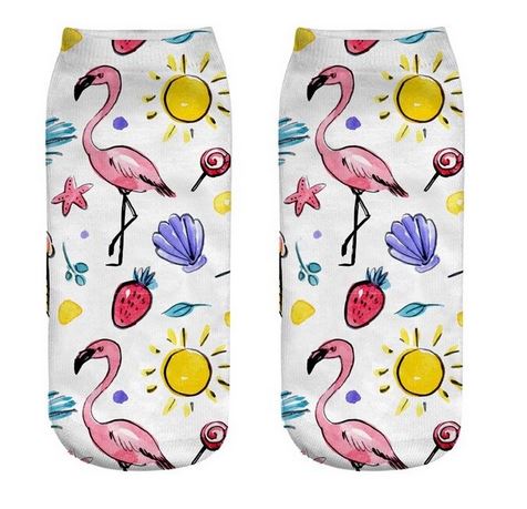 chaussettes flamant rose dessin enfant