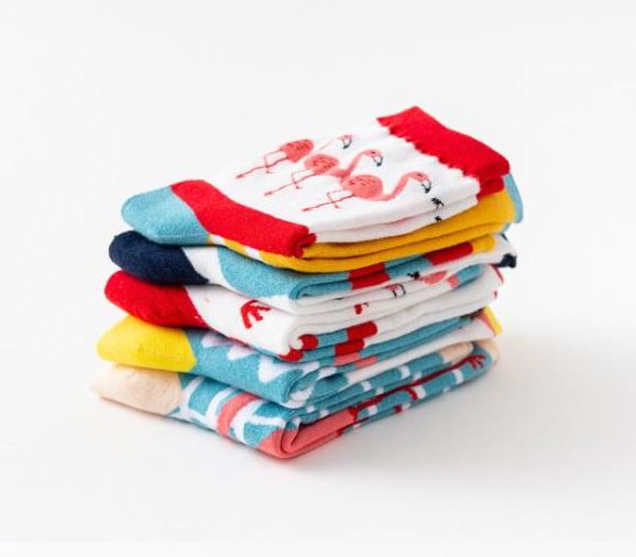 Chaussettes Flamant Rose Solaire