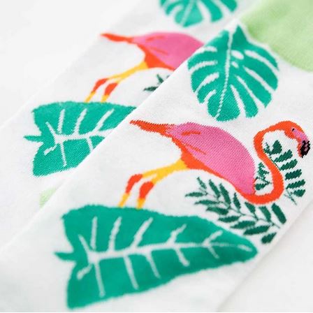 chaussettes flamant rose exotique