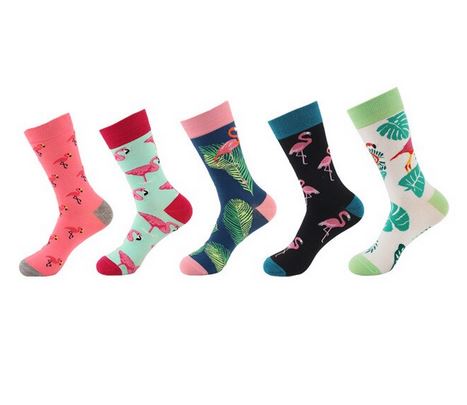 lot de chaussettes flamant rose pas cher