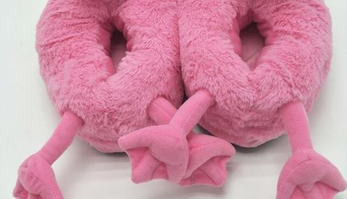 chaussons tout doux pas cher flamant rose