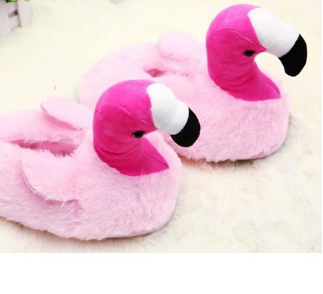 pantoufles taille unique flamant rose